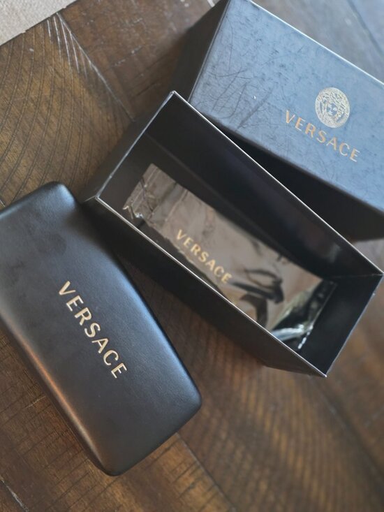 Versace Clear Frame Sunglasses with Gray Lenses main image 7